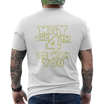 May The 4Th Be With You Movie Mens Back Print T-shirt - Thegiftio UK