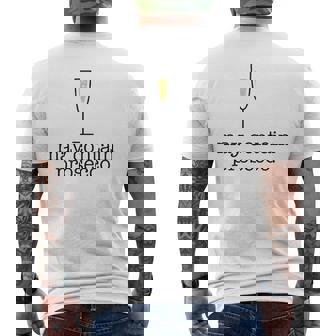 May Contain Prosecco White Wine Drinking Meme V2 Mens Back Print T-shirt - Thegiftio