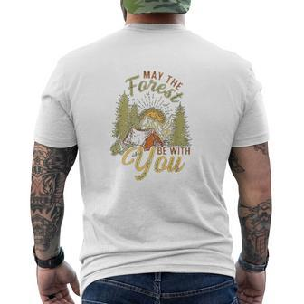 May The Forest Be With You Camping Mens Back Print T-shirt - Thegiftio UK