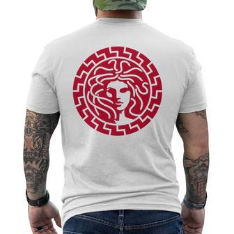 Medusa Gorgon Snake Head Greek Mythology Ancient Labyrint Men's T-shirt Back Print | Mazezy