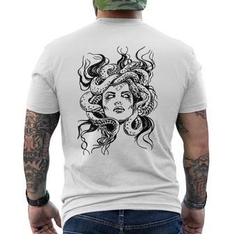 Medusa Greek Mythology Goddess Women Men's T-shirt Back Print - Seseable