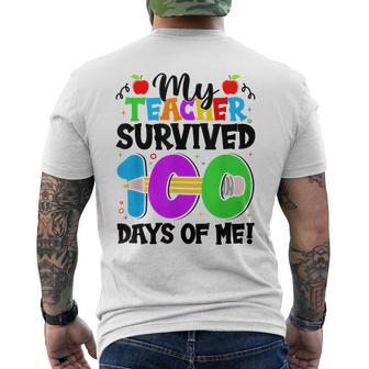 Meine Schüler Haben 100 Tage Meines 100 Schultages Überlebt T-Shirt mit Rückendruck - Seseable