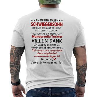 An Meinen Tollen Schwiegersohn Ich Habe Dir Nicht Das Light T-Shirt mit Rückendruck - Seseable