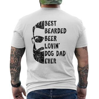 Mens Best Bearded Beer Lovin' Dog Dad Ever For Man Mens Back Print T-shirt | Mazezy AU