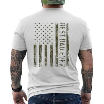 Mens Best Dad Ever American Flag Camofor Fathers Day Mens Back Print T-shirt | Mazezy AU
