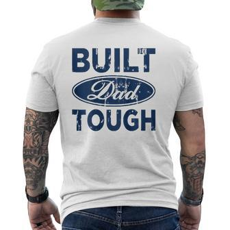 Mens Built Dad Tough Father's Day Mens Back Print T-shirt | Mazezy CA