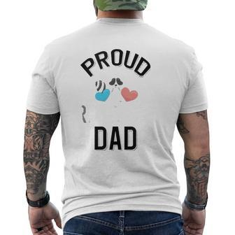 Mens Cute Raccoon Family Proud Raccoon Dad Mens Back Print T-shirt | Mazezy