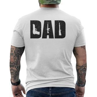 Mens Dad And Guns Collection Vintage Father's Day Mens Back Print T-shirt | Mazezy