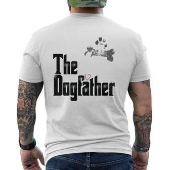 Mens The Dogfather Dad Dog Father's Day Mens Back Print T-shirt | Mazezy