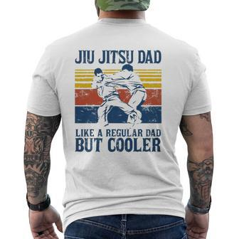 Mens Father’S Day Jiu Jitsu Dad Training Father Vintage Mens Back Print T-shirt | Mazezy