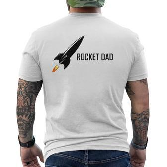 Mens Father's Day Rocket Dad Mens Back Print T-shirt | Mazezy