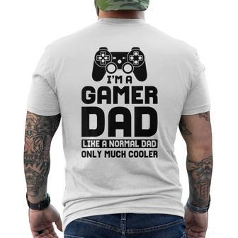 Mens Gamer Dad Gaming Fathers Day For Husband Daddy Grandpa Mens Back Print T-shirt | Mazezy AU