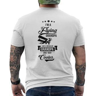 Mens I'm A Flying Grandpa For Pilot Mens Back Print T-shirt | Mazezy UK