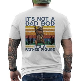 Mens It's Not A Dad Bod It's A Father Figure Bear And Beer Lover Mens Back Print T-shirt | Mazezy