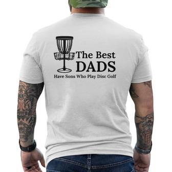 Mens Men's The Best Dads Have Sons Who Play Disc Golf Mens Back Print T-shirt | Mazezy