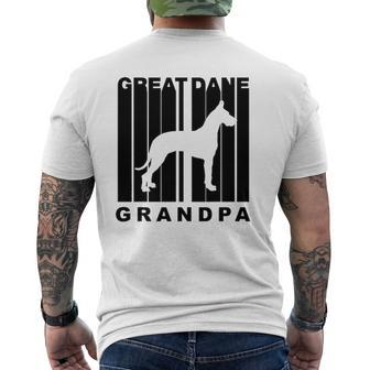 Mens Retro Style Great Dane Grandpa Dog Grandparent Mens Back Print T-shirt | Mazezy CA