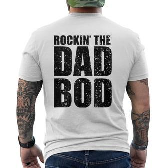 Mens Rockin' The Dad Bod Workout Gym For Best Daddy Life Mens Back Print T-shirt | Mazezy