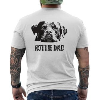 Mens Rottie Dad Rottweiler Dad Mens Back Print T-shirt | Mazezy