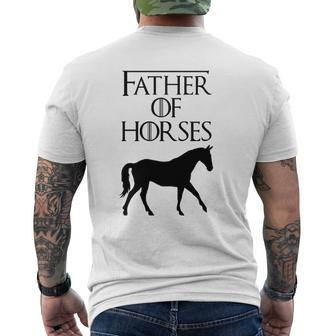 Mens Unique Black Father Of Horse Lover E010440 Ver2 Mens Back Print T-shirt | Mazezy
