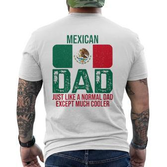 Mens Vintage Mexican Dad Mexico Flag For Father's Day Mens Back Print T-shirt | Mazezy