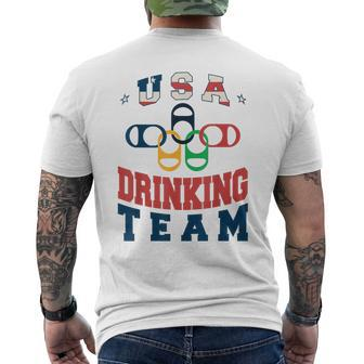 Merica Usa Drinking Team Patriotic Usa America Men's T-shirt Back Print - Thegiftio UK