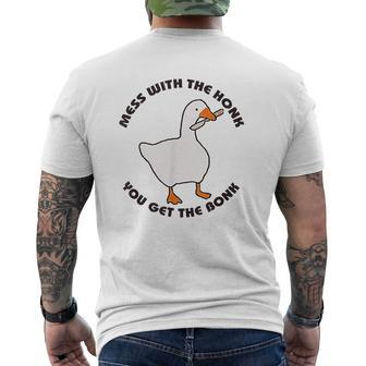 Mess With The Honk You Get The Bonk Mens Back Print T-shirt - Thegiftio UK