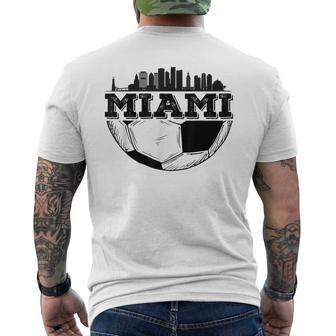 Miami Soccer Distressed Futbol 305 Men's T-shirt Back Print - Monsterry DE