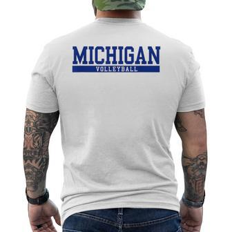 Michigan Volleyball Men's T-shirt Back Print - Monsterry DE