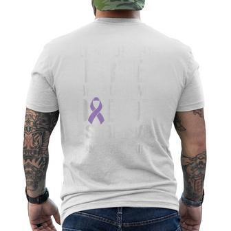 Military Child Month Purple Up Free Brave Dad Pride Men's T-shirt Back Print - Monsterry
