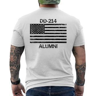 Military Veteran Dd214 Alumni Faded Grunge Dd214 Men's T-shirt Back Print - Monsterry UK