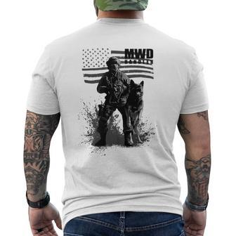 Military Working Dog Mwd Handler Mens Back Print T-shirt - Thegiftio UK