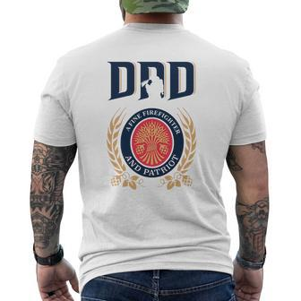 Miller Lite Dad A Fine Firefighter And Patriot Father S Day Shirt Mens Back Print T-shirt - Thegiftio UK
