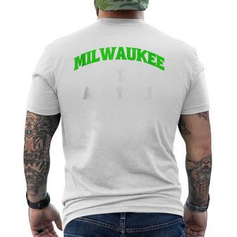 Milwaukee Vs All Y'all Weathered Slang Vintage Men's T-shirt Back Print - Monsterry AU