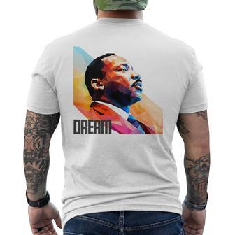 Mlk Day Dream Black History Men's T-shirt Back Print | Mazezy