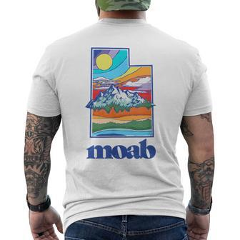 Moab Utah Vintage Nature Outdoor Graphic Men's T-shirt Back Print - Monsterry UK
