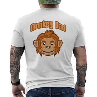 Monkey Dad Retro Vintage Comic Mens Back Print T-shirt | Mazezy