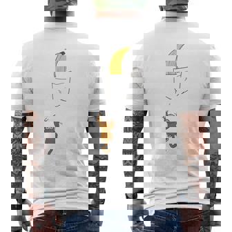 Mono Sube Una Para Conseguir Plátanos Lindo Mono Camiseta Hombre Estampado Espalda - Regaloses