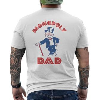 Monopoly Dad Father's Day Mens Back Print T-shirt | Mazezy
