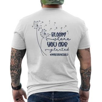 Month Of The Military Child Bloom Where You Are Planted Men's T-shirt Back Print - Monsterry DE