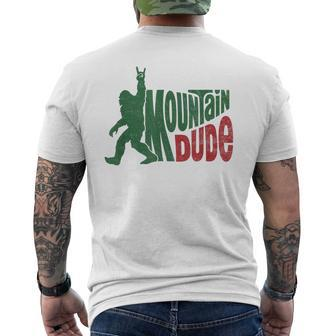 Mountain Dude Bigfoot Sasquatch Hiking Men's T-shirt Back Print - Seseable