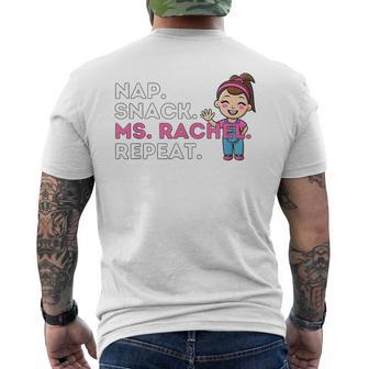 MsRachel Preschool Toddler Nap Snack Ms Rachel Repeat Men's T-shirt Back Print - Monsterry CA