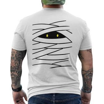 Mummy Costume Easy Haloween Boy Wrap Face Monster Eyes Men's T-shirt Back Print - Monsterry UK