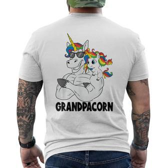 Muscle Grandpa Unicorn Old Pops Grandpacorn Granddad Men's T-shirt Back Print - Monsterry UK