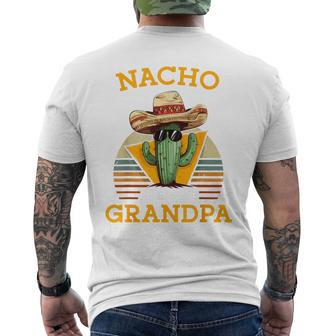 Nacho Average Grandpa Mexican Papa Retro Cinco De Mayo Men's T-shirt Back Print - Monsterry AU