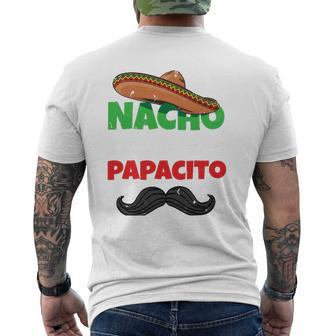 Nacho Average Papacito Mexican Father Day Apparel Latino Dad Mens Back Print T-shirt | Mazezy