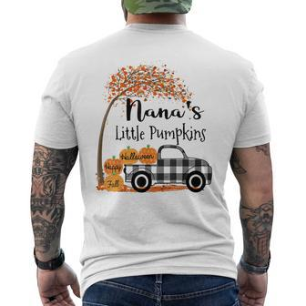 Nana Little Pumpkins Fall Pumpkin Lovers Thanksgiving Mens Back Print T-shirt - Thegiftio