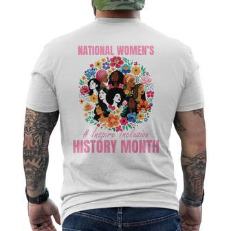 National Women's Day 2024 Inspire Inclusion History Month Men's T-shirt Back Print | Mazezy
