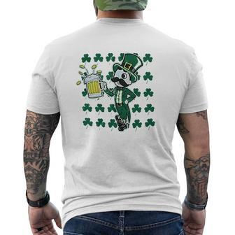 Natty Boh Green Shamrock Mens Back Print T-shirt - Thegiftio UK