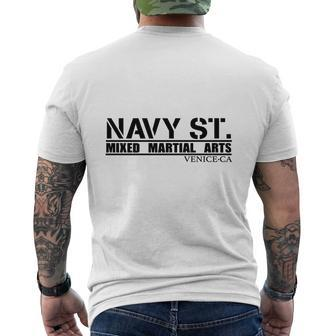 Navy St Kingdom Mens Back Print T-shirt - Seseable