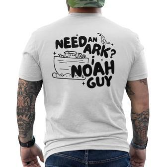 Need An Ark I Noah Guy Noah's Story Pun Humor Fishingman Men's T-shirt Back Print - Thegiftio UK